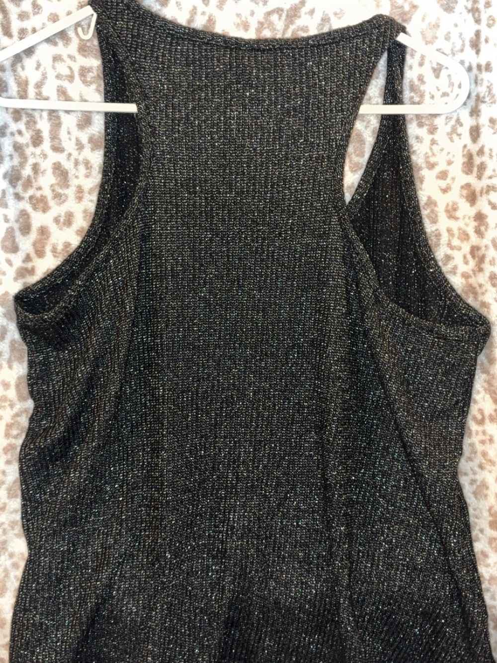 Torrid Black Metallic Ribbed Tank - Picture 2 of 3